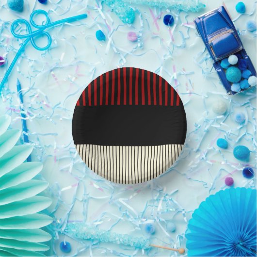 Pop - Rot und Creme Pappteller (Party)