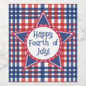 Pop Rot, Weiß und Blauer Kuchen Weinetikett (Einzelnes Label)