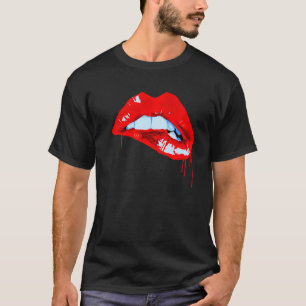 Pop Rote Lippen T-Shirt