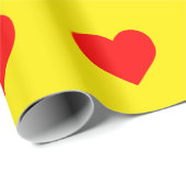 Pop Rotes Herz Art Geschenkpapier (Rolleneckpunkt)