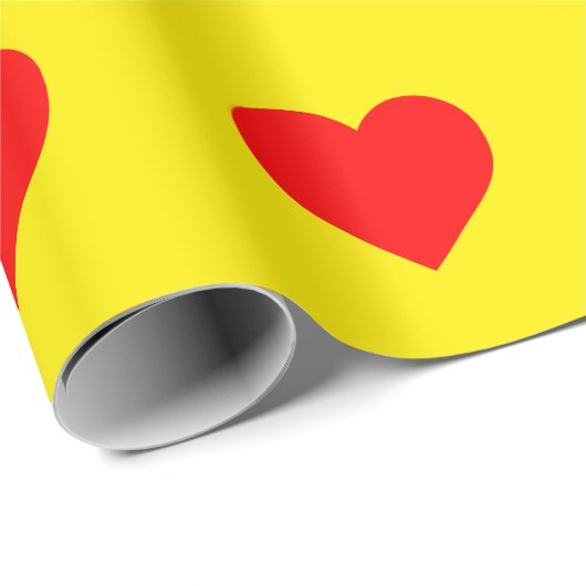 Pop Rotes Herz Art Geschenkpapier (Rolleneckpunkt)