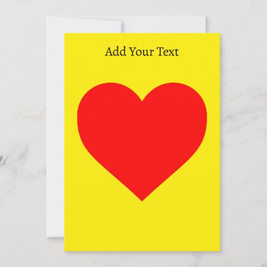 Pop Rotes Herz Einladung (Vorderseite)