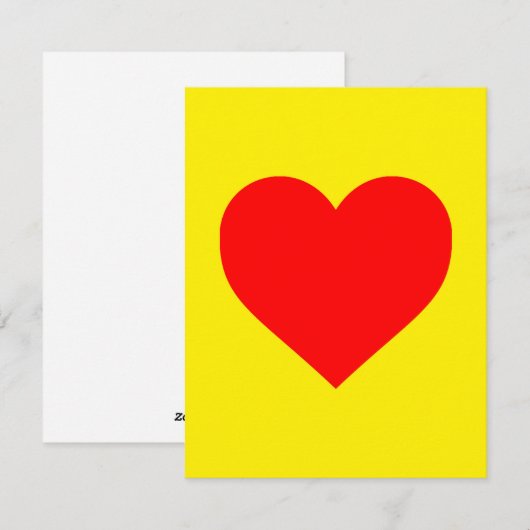 Pop Rotes Herz Feiertagskarte (Vorne/Hinten)