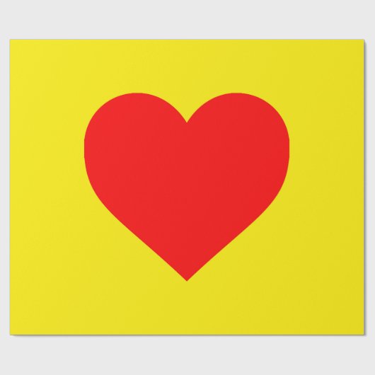 Pop Rotes Herz Geschenkpapier (Flach)