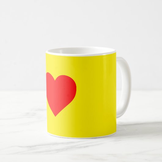 Pop Rotes Herz Kaffeetasse (VorderseiteRechts)