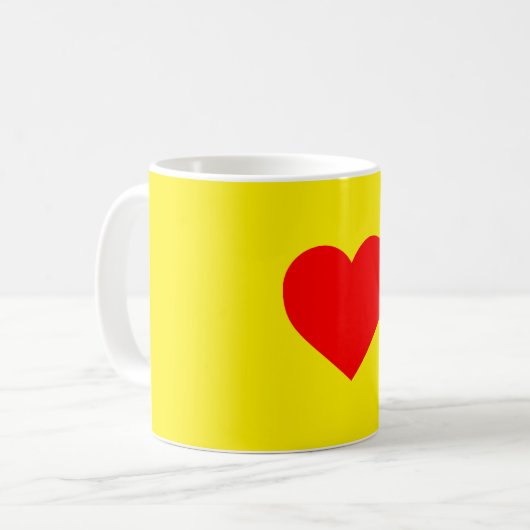 Pop Rotes Herz Kaffeetasse (Vorderseite Links)