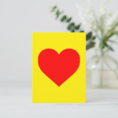 Pop Rotes Herz Postkarte (Stehend Vorderseite)
