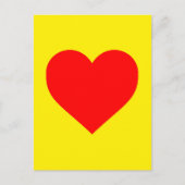 Pop Rotes Herz Postkarte (Vorderseite)