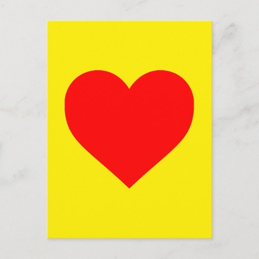 Pop Rotes Herz Postkarte (Vorderseite)