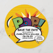 POP Save the Date Spaß Retro Comic Pop Kunst, Dich (Vorne/Hinten)