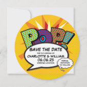 POP Save the Date Spaß Retro Comic Pop Kunst, Dich (Vorderseite)