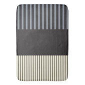 Pop - Schwarz, Grau und Creme Badematte (Vorderseite Vertikal)