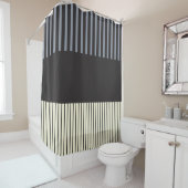 Pop - Schwarz, Grau und Creme Duschvorhang (Beispiel)