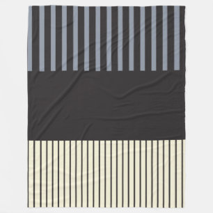 Pop - Schwarz, Grau und Creme Fleecedecke