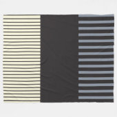 Pop - Schwarz, Grau und Creme Fleecedecke (Vorderseite (Horizontal))
