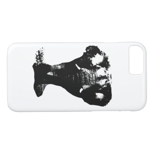 Pop Schwarz-Weiß Elefant Art Case-Mate iPhone Hülle (Rückseite (Horizontal))