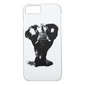 Pop Schwarz-Weiß Elefant Art Case-Mate iPhone Hülle (Rückseite)