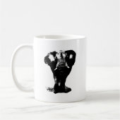 Pop Schwarz-Weiß Elefant Art Kaffeetasse (Links)