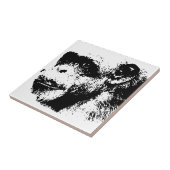 Pop Schwarz-Weiß-Schimpansen Kunst, Dichtung und M Fliese (Seite)