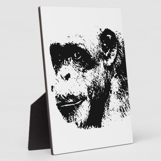 Pop Schwarz-Weiß-Schimpansen Kunst, Dichtung und M Fotoplatte (Seite)