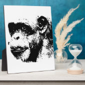 Pop Schwarz-Weiß-Schimpansen Kunst, Dichtung und M Fotoplatte (Seite)