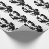 Pop Schwarz-Weiß-Schimpansen Kunst, Dichtung und M Geschenkpapier (Ecke)