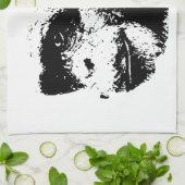 Pop Schwarz-Weiß-Schimpansen Kunst, Dichtung und M Geschirrtuch (Gefaltet)