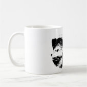 Pop Schwarz-Weiß-Schimpansen Kunst, Dichtung und M Kaffeetasse (Links)