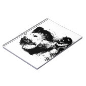 Pop Schwarz-Weiß-Schimpansen Kunst, Dichtung und M Notizblock (Linke Seite)