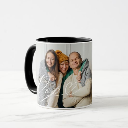 Pop Script Herzlichen Dank für jeden Augenblick Fo Tasse (Vorderseite Links)