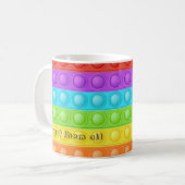 Pop sie alle mit TEXT und NAME farbig Kaffeetasse (Vorderseite Links)