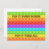 Pop sie alle und überall mit TEXT farbig Postkarte (Vorne/Hinten)