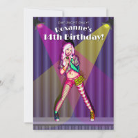 Pop Singer Bühne Teen Girl 14. Geburtstag