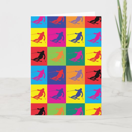 Pop Skifahren Karte (Vorderseite)