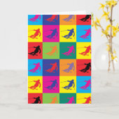 Pop Skifahren Karte (Gelbe Blume)