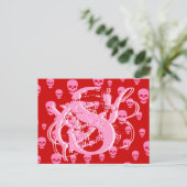 Pop Skulls Postkarte (Stehend Vorderseite)