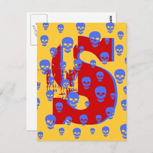 Pop Skulls Postkarte (Vorne/Hinten)