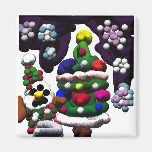 Pop Snowman Weihnachten Magnet