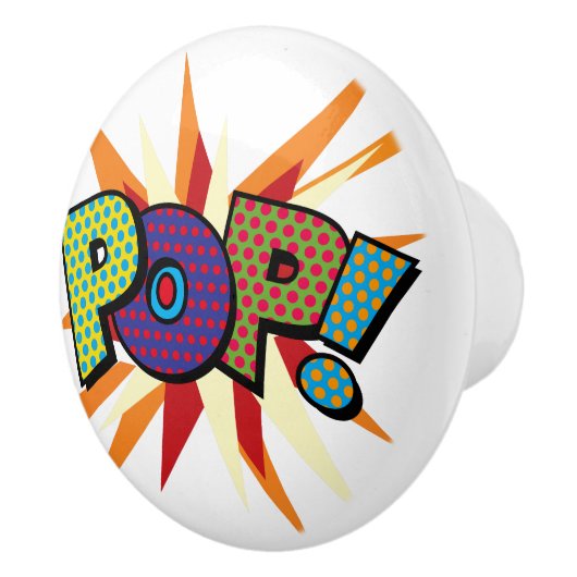 POP Spaß Cooles Retro Comic Pop Art Keramikknauf (Rechts)