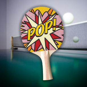 POP Spaß Retro-Comic-Book-Superheld Modern Tischtennis Schläger