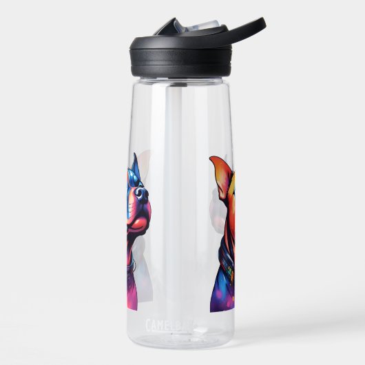 Pop Staffordshire Bull Terrier Art, Trinkflasche (Links)