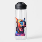 Pop Staffordshire Bull Terrier Art, Trinkflasche (Vorne)