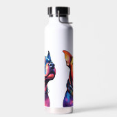 Pop Staffordshire Bull Terrier Art, Trinkflasche (Links)