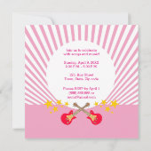 Pop Star Geburtstagsfeier Einladung (Rückseite)