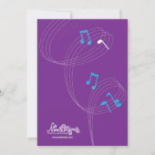 Pop Star Geburtstagsparty Einladung (Rückseite)