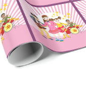 Pop Star Geburtstagsparty Geschenkpapier (Rolleneckpunkt)
