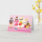 Pop Star Geburtstagsparty Karte (Gelbe Blume)