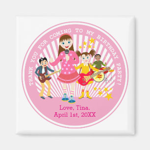 Pop Star Geburtstagsparty Magnet