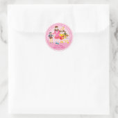 Pop Star Geburtstagsparty Runder Aufkleber (Tasche)