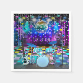 POP STAR PARTY Geburtstag Musikfestival Serviette